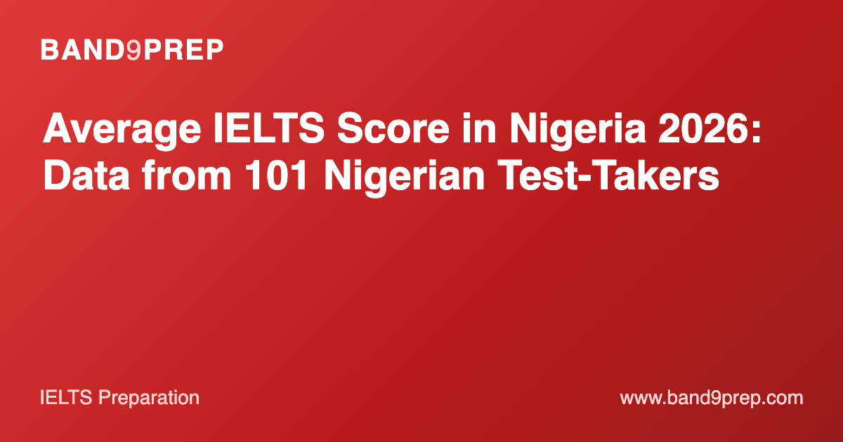 Average IELTS Score in Nigeria 2026: Data from 101 Nigerian Test-Takers