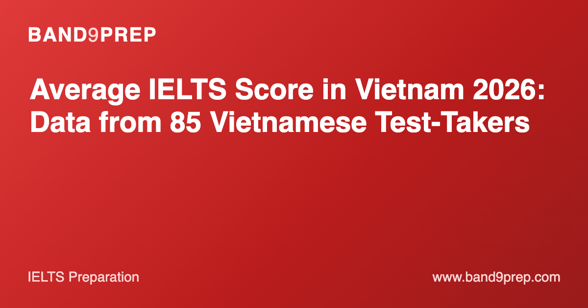 Average IELTS Score in Vietnam 2026: Data from 85 Vietnamese Test-Takers