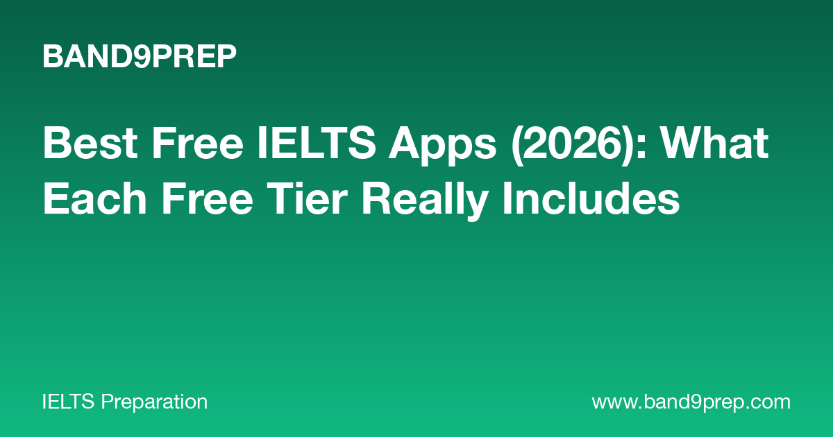 Best Free IELTS Apps (2026): What Each Free Tier Really Includes