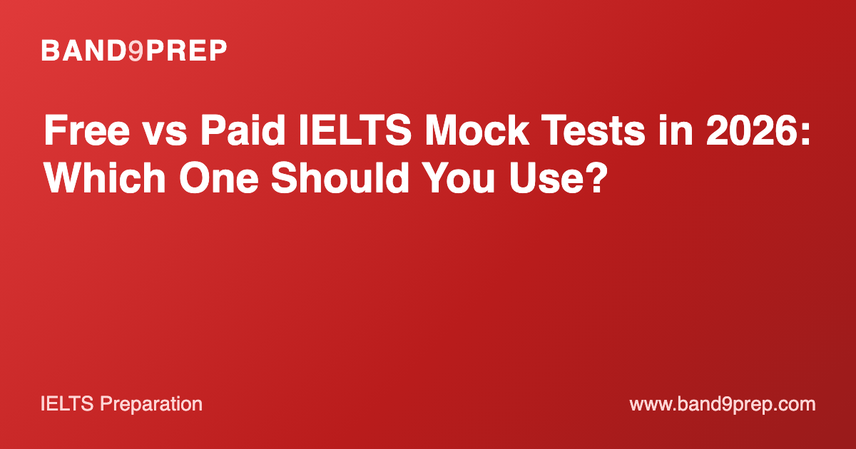 Free vs Paid IELTS Mock Tests in 2026: Which One Should You Use?