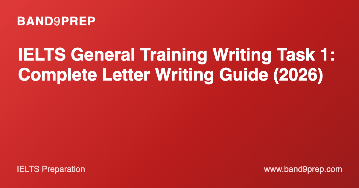 IELTS General Training Writing Task 1: Complete Letter Writing Guide (2026)