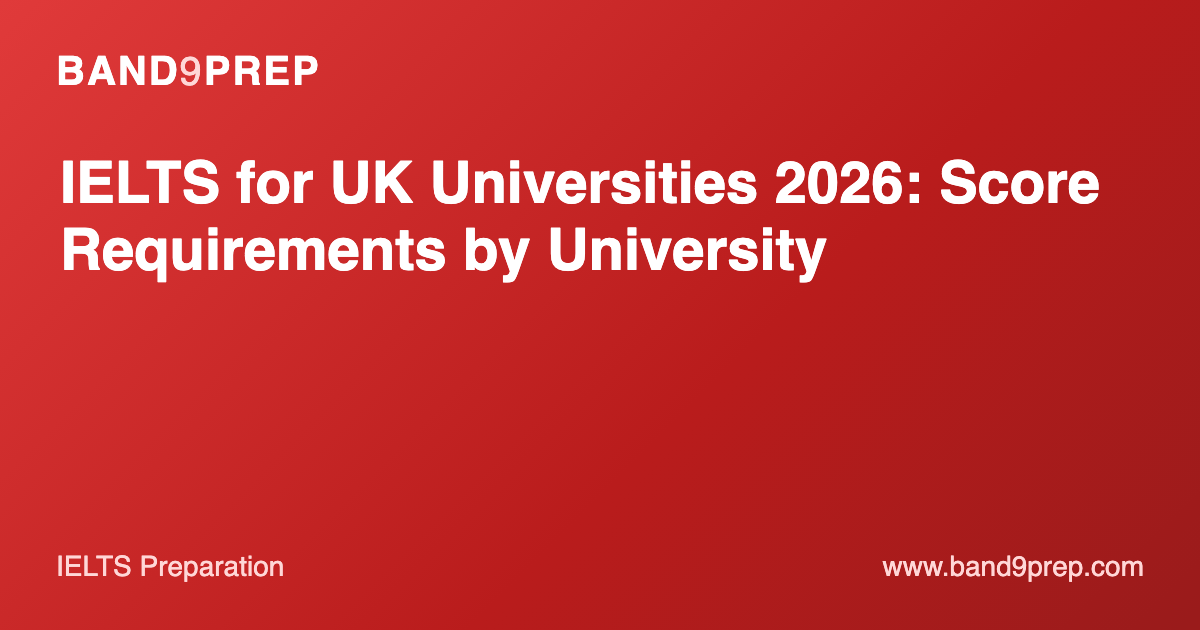 IELTS for UK Universities 2026: Score Requirements by University