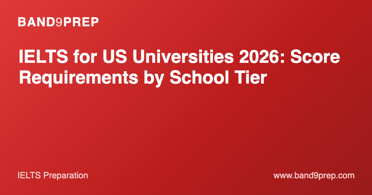 IELTS for US Universities 2026: Score Requirements by School Tier