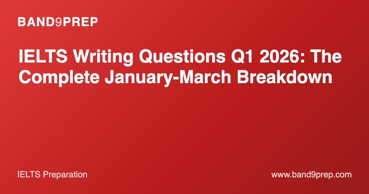 IELTS Writing Questions Q1 2026: The Complete January-March Breakdown