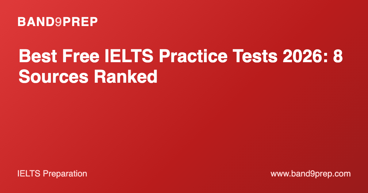 Best Free IELTS Practice Tests 2026: 8 Sources Ranked