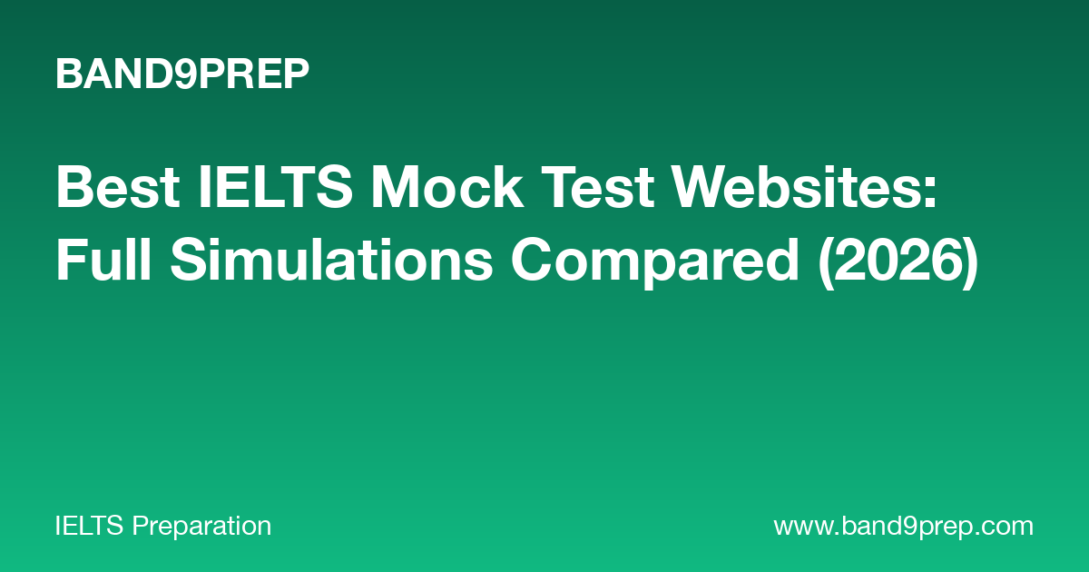 Best IELTS Mock Test Websites: Full Simulations Compared (2026)