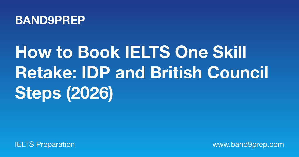 How to Book IELTS One Skill Retake (2026)
