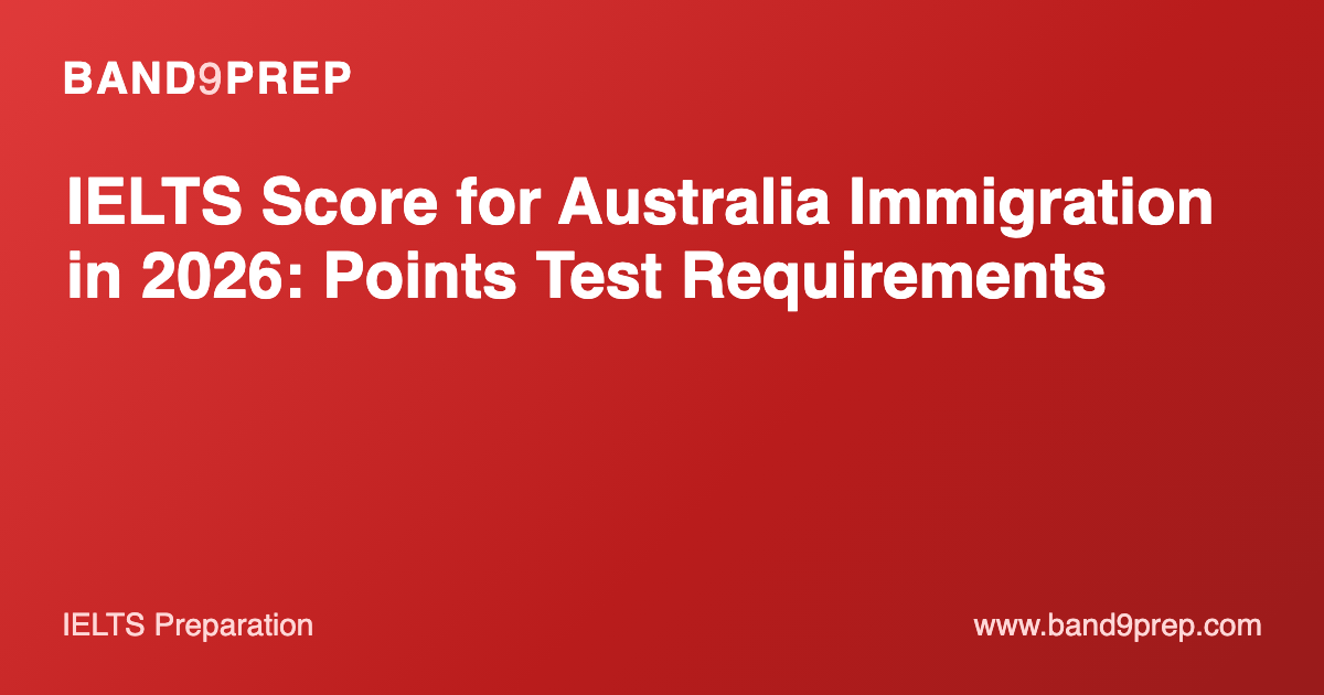 IELTS Score for Australia Immigration in 2026: Points Test Requirements
