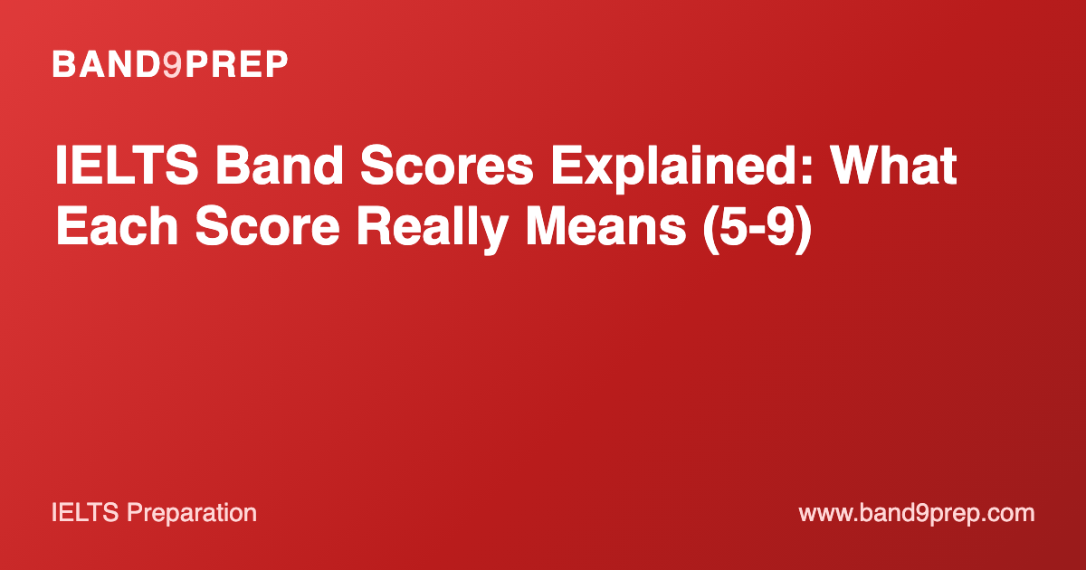 IELTS Band Scores Explained: What Each Score Really Means (5-9)