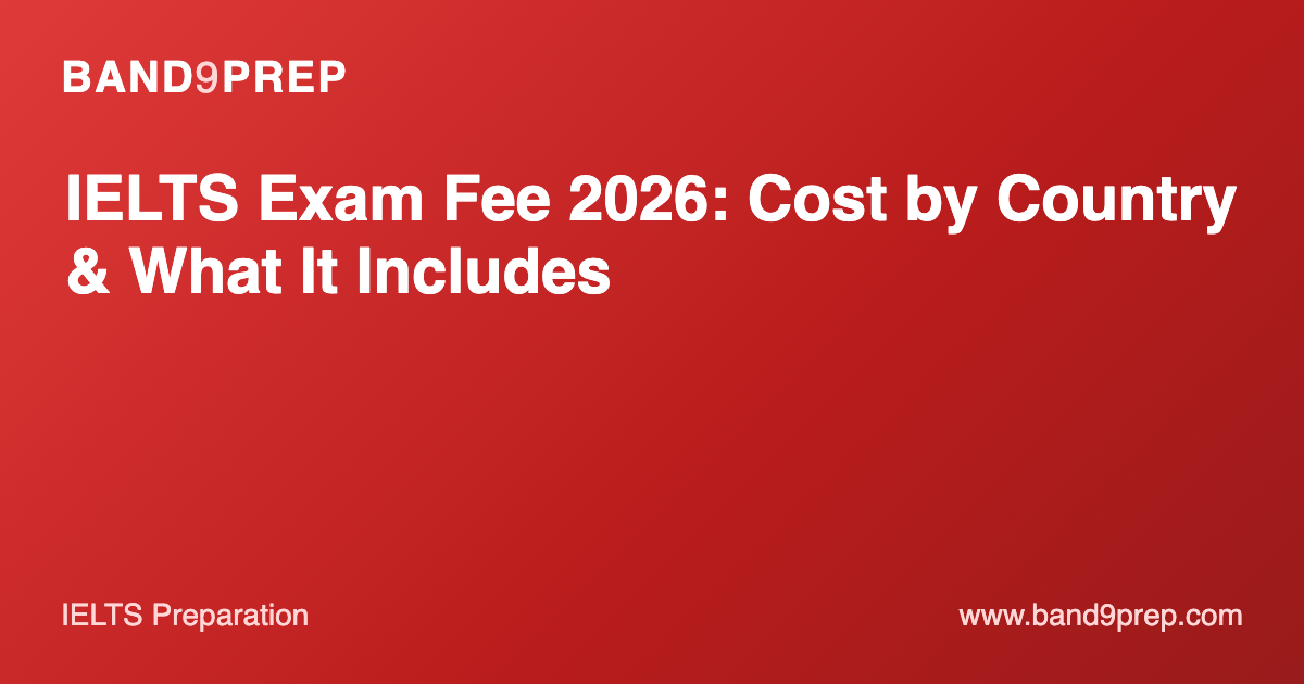 IELTS Exam Fee 2026: Cost by Country & What It Includes