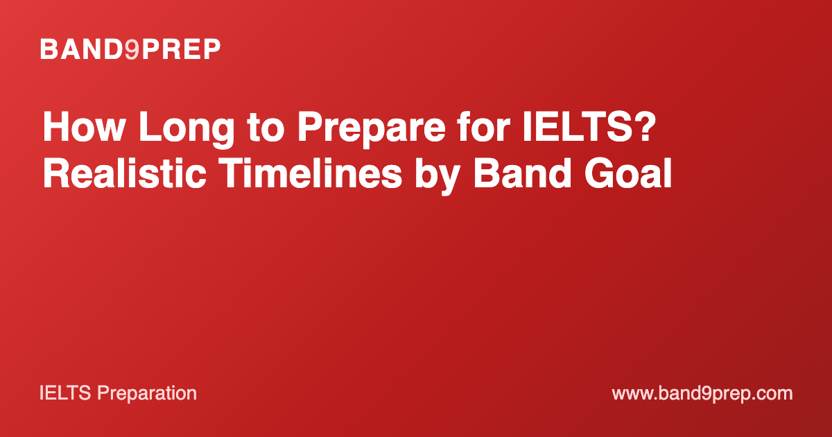 How Long to Prepare for IELTS? Realistic Timelines by Band Goal