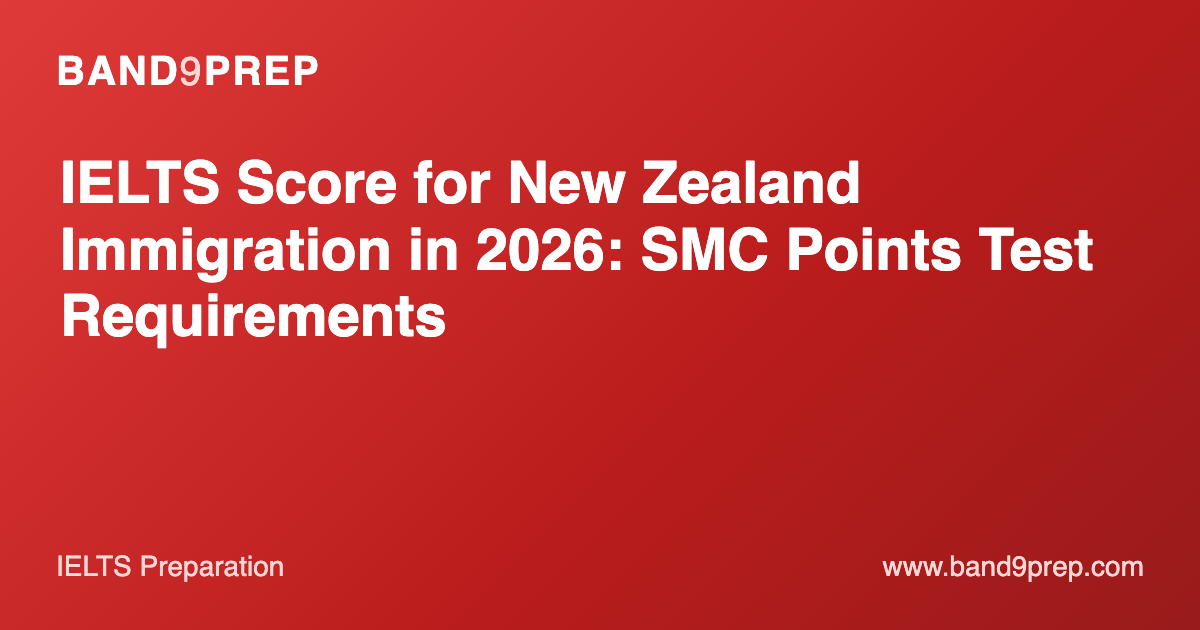 IELTS Score for New Zealand Immigration in 2026: SMC Points Test Requirements