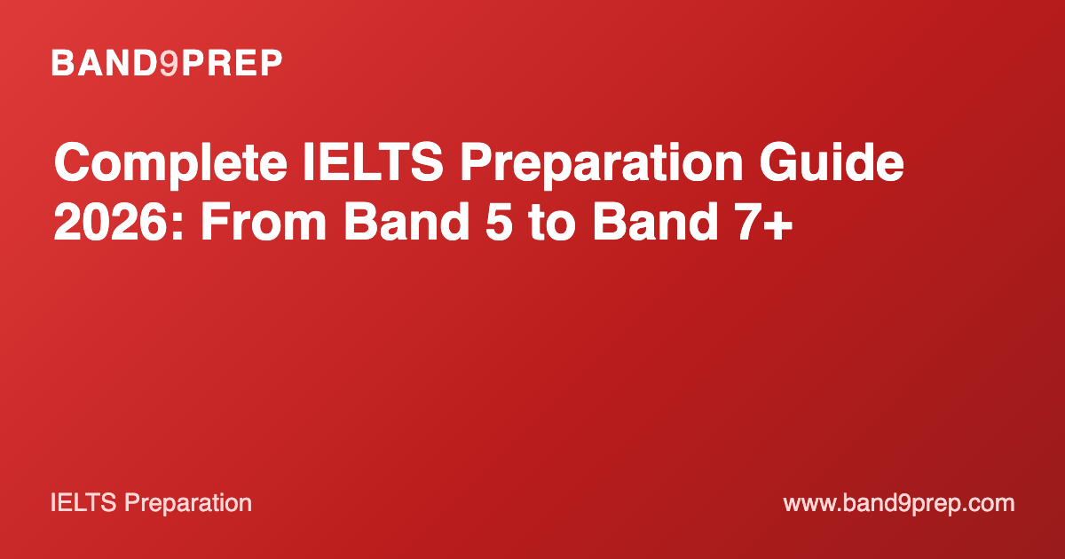 Complete IELTS Preparation Guide 2026: From Band 5 to Band 7+