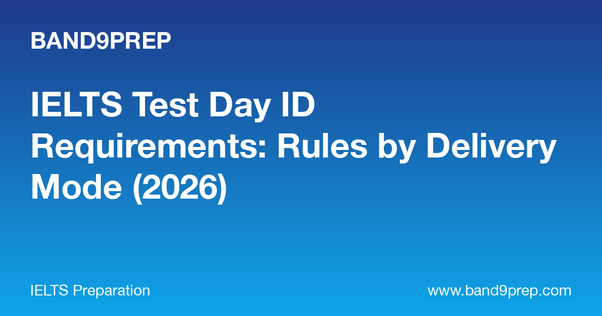IELTS Test Day ID Requirements: Rules by Delivery Mode (2026)